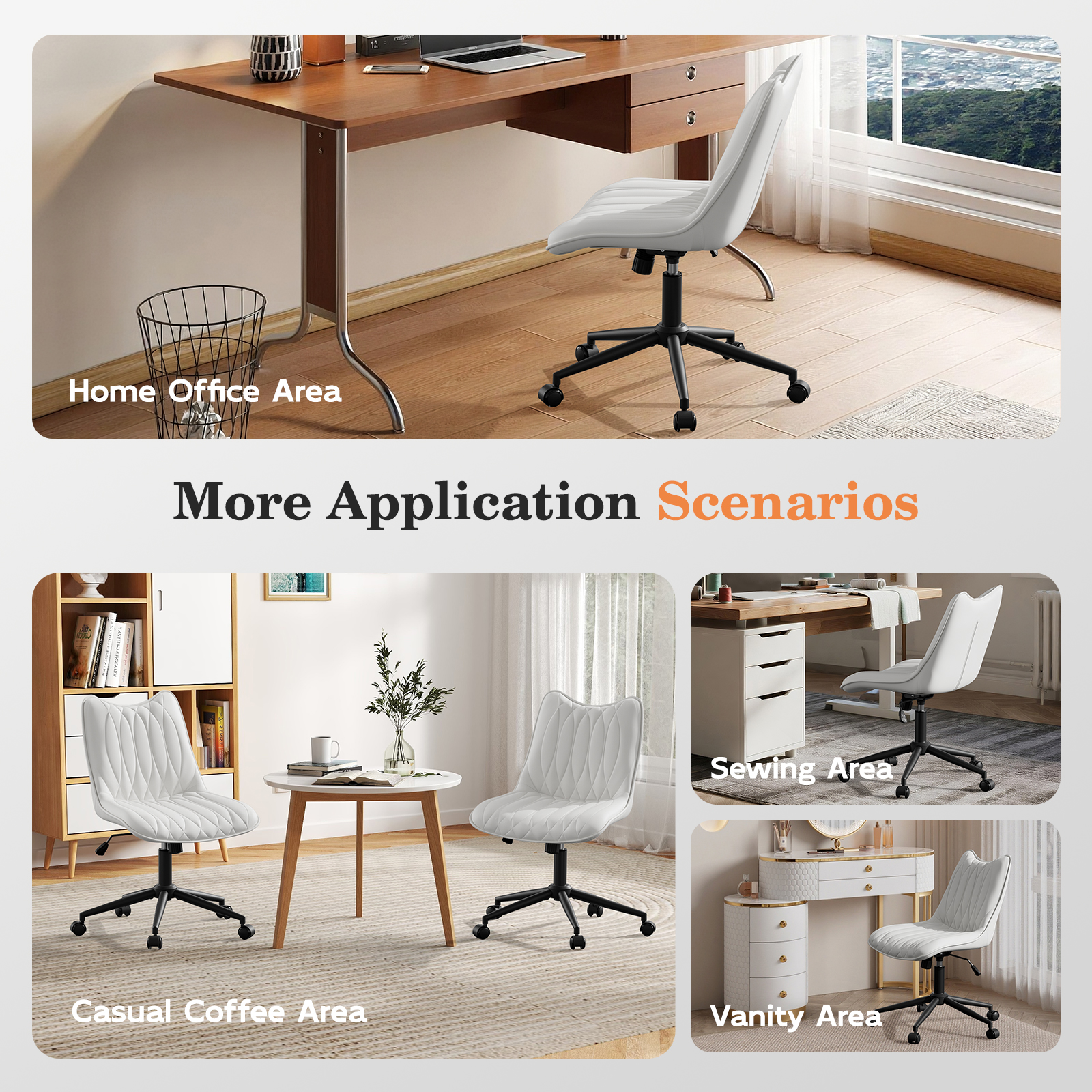 O265 Armless Office Chair - Image 8