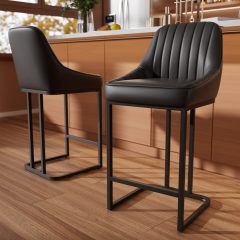 B318 Bar Stools Set of 2 Black